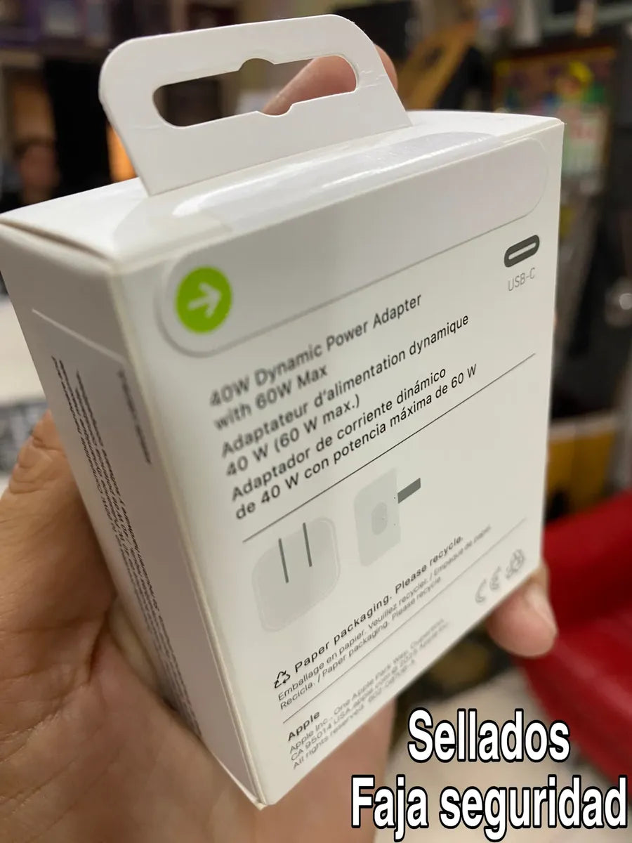Cargador Apple Original Usb-c 40w Adaptador Dinámico Max 60w + cable de REGALO !