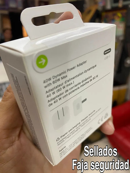Cargador Apple Original Usb-c 40w Adaptador Dinámico Max 60w + cable de REGALO !